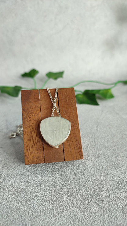 Kinetic Pendant with moving Peridot gemstones - "Sliding Gems"