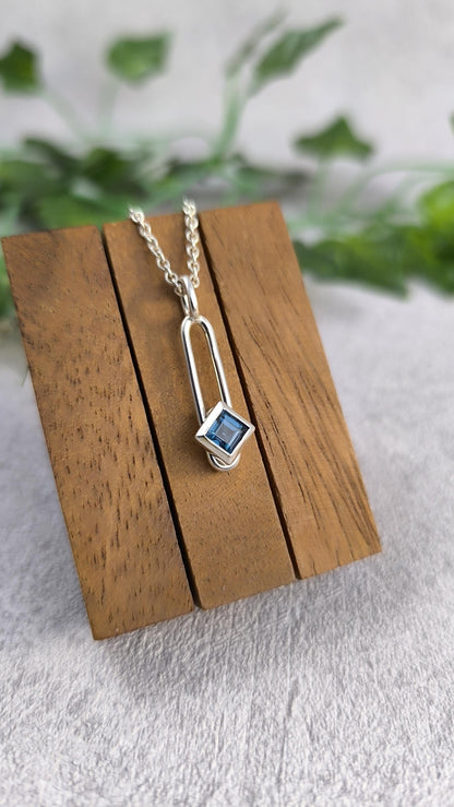 Sliding Topaz Pendant