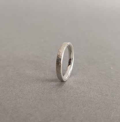 Handforged from scratch sterling Silver ring // Stacking thin stable Ring // 3mm wide handmade ring // "Everyday!"