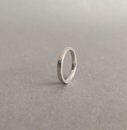 Handforged from scratch sterling Silver ring // Stacking thin stable Ring // 3mm wide handmade ring // "Everyday!"