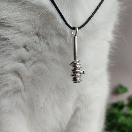 Tower of Hanoi - Black diamond and Sterling Silver Pendant