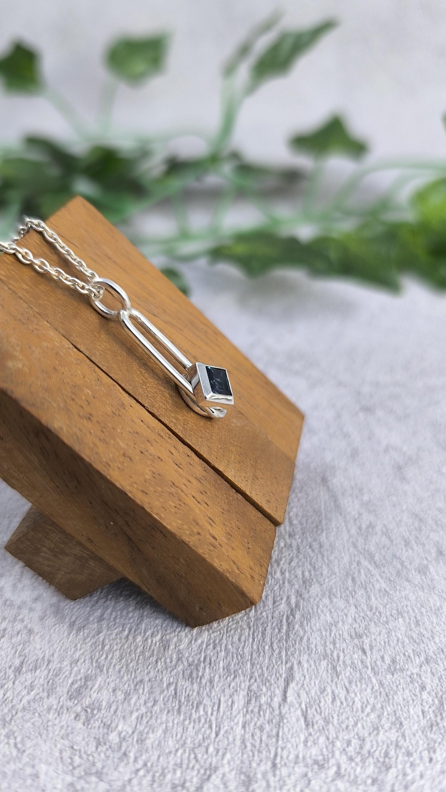 Sliding Topaz Pendant