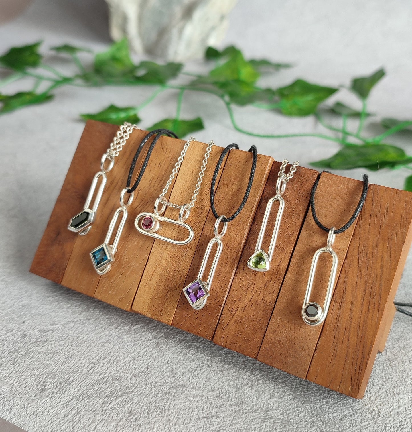 Sliding Topaz Pendant